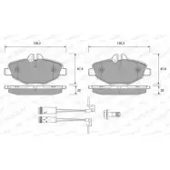 Тормозные колодки, дисковые, комплект WEEN Mercedes E-Class (S211) 3 Универсал 1.8 E 200 T Kompressor (2142) 163 л.с. 2003 – 2009 2 3743 151-1935 23744