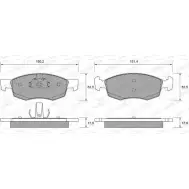 Тормозные колодки, дисковые, комплект WEEN 20 907 151-1966 MYZCMW Fiat Doblo (119, 223) 1 Минивэн 1.9 JTD (223AxE1A) 100 л.с. 2001 – 2025