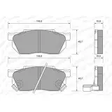 Тормозные колодки, дисковые, комплект WEEN 3254224 151-2225 THHCB 20 959