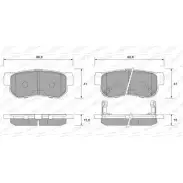 Тормозные колодки, дисковые, комплект WEEN Hyundai Getz (TB) 1 Хэтчбек 1.5 i 99 л.с. 2002 – 2005 151-2269 2354 3 23544