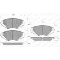 Тормозные колодки, дисковые, комплект WEEN Mazda RX-8 (SE3P) 2 2002 – 2012 KIM3UO 151-2319 24 042