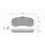 Тормозные колодки, дисковые, комплект WEEN 151-2575 243 72 REVDJ Subaru Impreza (GG) 2 Универсал 1.5 101 л.с. 2001 – 2005