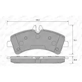 Тормозные колодки, дисковые, комплект WEEN 151-2637 3254568 155 V0 Z5F1W