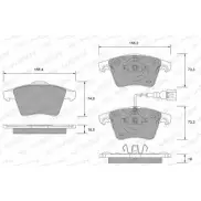 Тормозные колодки, дисковые, комплект WEEN V60 C76T 151-2653 BU871L 3254584