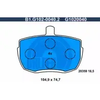 Тормозные колодки дисковые, комплект GALFER G1020040 B1.G102-0040.2 3285607 2035 9