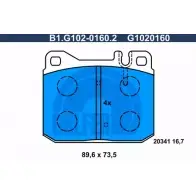 Тормозные колодки дисковые, комплект GALFER 203 41 B1.G102-0160.2 G1020160 Mercedes S-Class (W126) 1 1