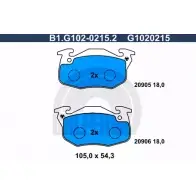 Тормозные колодки дисковые, комплект GALFER 20906 2 0905 3285649 B1.G102-0215.2