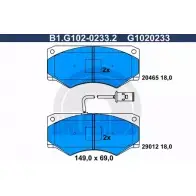 Тормозные колодки дисковые, комплект GALFER 29012 3285654 2 0465 B1.G102-0233.2