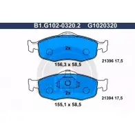Тормозные колодки дисковые, комплект GALFER B1.G102-0320.2 3285702 21396 213 94