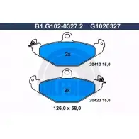 Тормозные колодки дисковые, комплект GALFER B1.G102-0327.2 3285706 204 10 20423