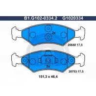 Тормозные колодки дисковые, комплект GALFER 3285711 B1.G102-0334.2 20 640 20753