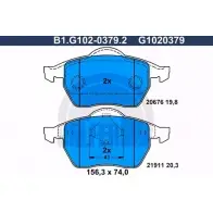 Тормозные колодки дисковые, комплект GALFER 2 0676 3285738 B1.G102-0379.2 21911