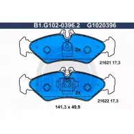 Тормозные колодки дисковые, комплект GALFER B1.G102-0396.2 3285745 21622 216 21