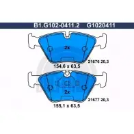 Тормозные колодки дисковые, комплект GALFER 21677 216 76 3285754 B1.G102-0411.2