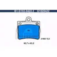 Тормозные колодки дисковые, комплект GALFER B1.G102-0422.2 2190 0 3285760 G1020422