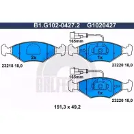 Тормозные колодки дисковые, комплект GALFER 23220 232 18 Fiat Palio (178) 1 Хэтчбек B1.G102-0427.2