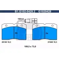 Тормозные колодки дисковые, комплект GALFER 210 48 3285765 B1.G102-0428.2 29140