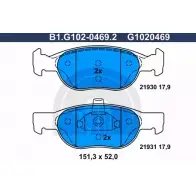 Тормозные колодки дисковые, комплект GALFER B1.G102-0469.2 3285785 21931 219 30