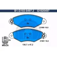 Тормозные колодки дисковые, комплект GALFER B1.G102-0497.2 21981 219 80 3285800