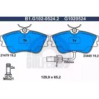 Тормозные колодки дисковые, комплект GALFER 2147 9 23445 3285819 B1.G102-0524.2