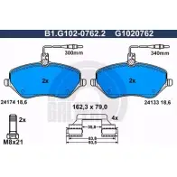 Тормозные колодки дисковые, комплект GALFER 24174 241 33 Peugeot 407 1 (6D) Седан 2.2 HDi 163 л.с. 2006 – 2010 B1.G102-0762.2