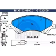Тормозные колодки дисковые, комплект GALFER G1020800 B1.G102-0800.2 2 4485 3285996