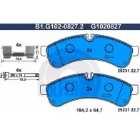 Тормозные колодки дисковые, комплект GALFER G1020827 Iveco Daily 4 Грузовик 65C17 170 л.с. 2007 – 2011 292 31 B1.G102-0827.2