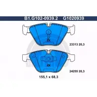Тормозные колодки дисковые, комплект GALFER B1.G102-0939.2 23 313 24255 3286076