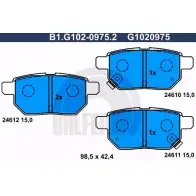 Тормозные колодки дисковые, комплект GALFER 3286092 2 4610 B1.G102-0975.2 24611