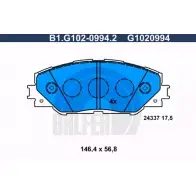 Тормозные колодки дисковые, комплект GALFER 243 37 G1020994 B1.G102-0994.2 3286103