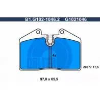 Тормозные колодки дисковые, комплект GALFER 2087 7 B1.G102-1046.2 G1021046 3286117