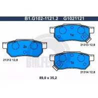 Тормозные колодки дисковые, комплект GALFER B1.G102-1121.2 213 12 3286139 21313