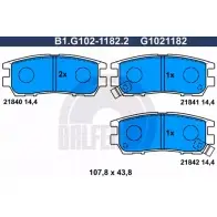 Тормозные колодки дисковые, комплект GALFER B1.G102-1182.2 21841 3286149 218 40