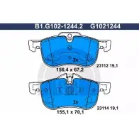 Тормозные колодки дисковые, комплект GALFER 23114 23 112 B1.G102-1244.2 3286163