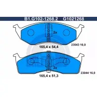 Тормозные колодки дисковые, комплект GALFER 3286169 B1.G102-1268.2 23044 230 43