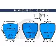 Тормозные колодки дисковые, комплект GALFER B1.G102-1342.2 231 19 23280 3286187