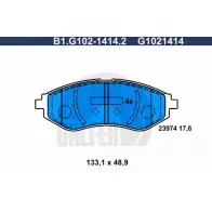 Тормозные колодки дисковые, комплект GALFER 3286198 B1.G102-1414.2 G1021414 23 974