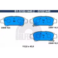 Тормозные колодки дисковые, комплект GALFER 23647 3286206 236 46 B1.G102-1440.2