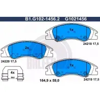 Тормозные колодки дисковые, комплект GALFER B1.G102-1456.2 24 218 24219 Kia Spectra (LD) 2 Седан 1.6 122 л.с. 2006 – 2009