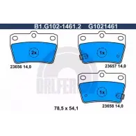 Тормозные колодки дисковые, комплект GALFER 3286213 B1.G102-1461.2 23 656 23657