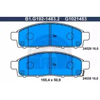 Тормозные колодки дисковые, комплект GALFER 24530 Fiat Fullback (502, 3) 1 2016 – 2019 2 4529 B1.G102-1483.2