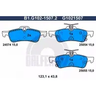 Тормозные колодки дисковые, комплект GALFER 23588 B1.G102-1507.2 3286239 235 87