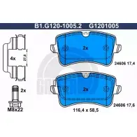 Тормозные колодки дисковые, комплект GALFER B1.G120-1005.2 2460 6 3286243 G1201005