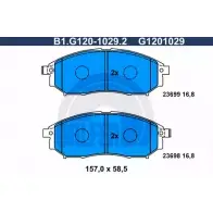 Тормозные колодки дисковые, комплект GALFER B1.G120-1029.2 3286254 23699 23 698