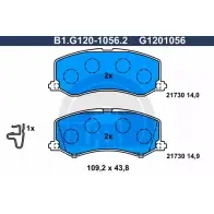 Тормозные колодки дисковые, комплект GALFER B1.G120-1056.2 2 1730 3286268 G1201056