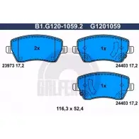 Тормозные колодки дисковые, комплект GALFER 3286270 23 973 B1.G120-1059.2 24403