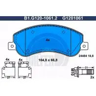 Тормозные колодки дисковые, комплект GALFER 3286272 B1.G120-1061.2 244 84 G1201061