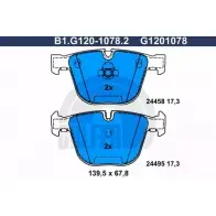 Тормозные колодки дисковые, комплект GALFER 3286280 2 4458 B1.G120-1078.2 24495