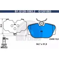 Тормозные колодки дисковые, комплект GALFER 3286285 2345 8 B1.G120-1083.2 G1201083