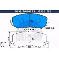 Тормозные колодки дисковые, комплект GALFER 243 46 3286287 G1201085 B1.G120-1085.2